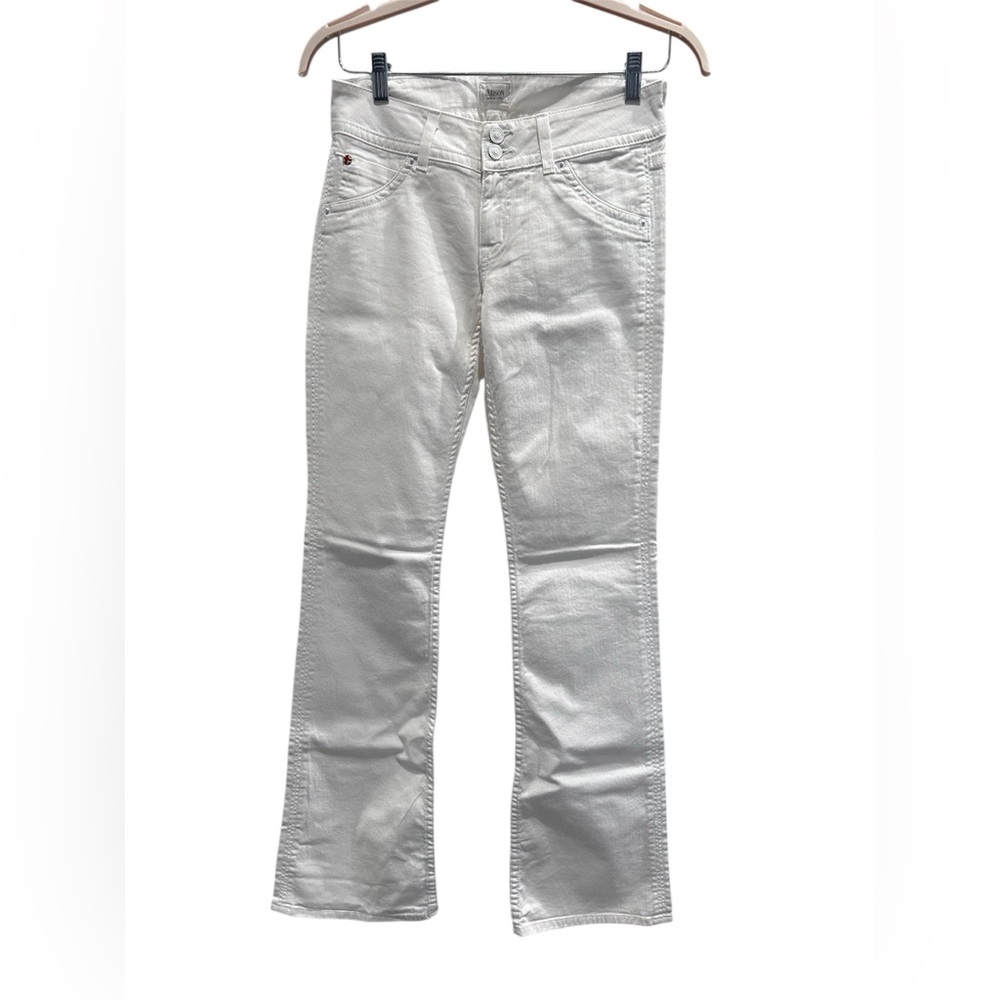 NWT Hudson Signature 19” Leg White Bootcut 98% Cotton Denim Jeans Size 27 - Picture 4 of 11